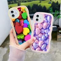 เคสผู้หญิงสวยใหม่สำหรับ Huawei Nova 3i 3 4E 5T Y90 Mate 20 30 P20 P30 Pro P30 Lite Honor View 20 2023รูปหัวใจสีสันสดใสลายหยัก TPU แบบนิ่มเคสโทรศัพท์