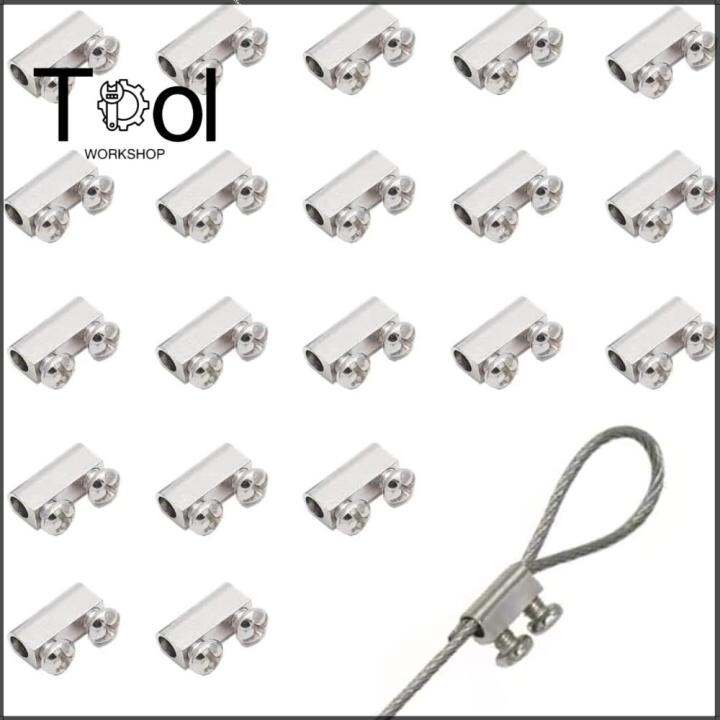 TOOL 30pcs Stainless Steel Cable Clamps Rope Clamps Double