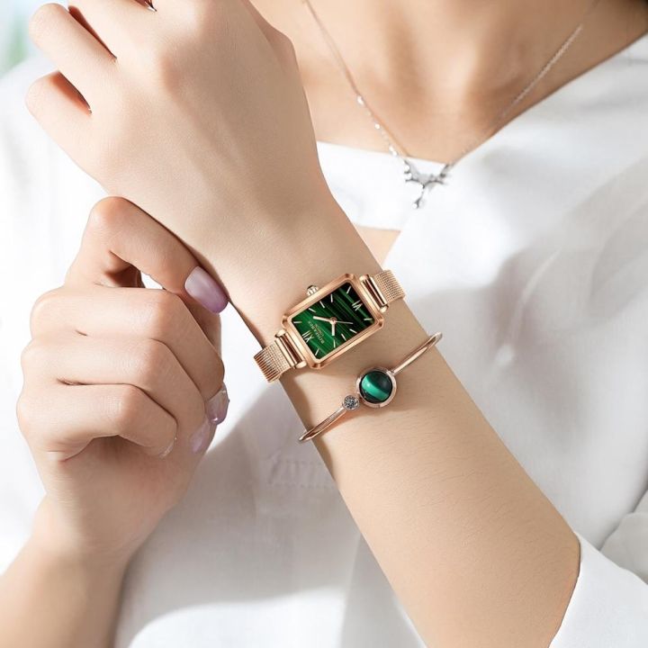 a-decent035-green-malachite-japanmovement-romaladies-wristwatches-dropshipping-womenmeshgold-watches