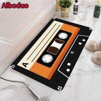 Cassette Art Design 40X60/50X80CM Door Mat Living Room Bathroom Carpet Set Toilet Mat Set Bathroom Non-slip Waterproof Bath Mat