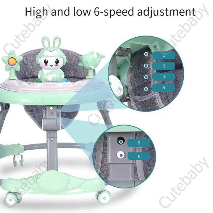 cutebaby-รถหัดเดินเด็ก-รถเด็กหัดเดิน-รถหัดเดิน-รถขาไถ-baby-walker-มีเพลง-มีไฟ-ที่นั่งปรับได้-สนับสนุน-พร้อมส่ง