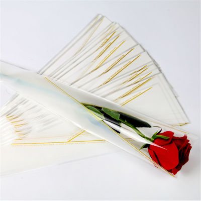 บรรจุภัณฑ์แพคเกจดอกไม้งานแต่งงานของขวัญชิ้นเดียว50ชิ้น/ล็อตสำหรับห่อดอกไม้