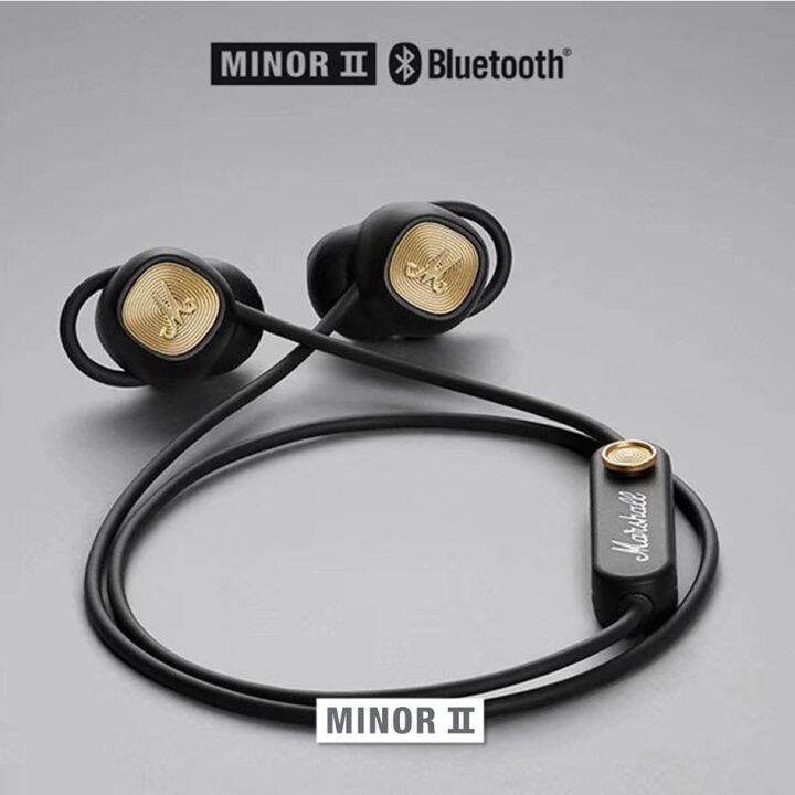 หูฟัง-marshall-mode-eq-black-brass-หูฟัง-minor-ii-black-ชุดหูฟังบลูทูธไร้สาย-earphones-in-ear-headphones