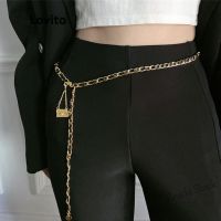 【hot sale】 ❆✉ B55 Lovito Metal Waist Chain Belts for Dress Gold Link Waistband Chain Long Tassel Cinch Belt for Women L50AD163 (Gold) Lovito Sabuk Rantai Pinggang Logam untuk Gaun Rantai Ikat Pinggang Rantai Rumbai Rumbai Panjang untuk Wanita