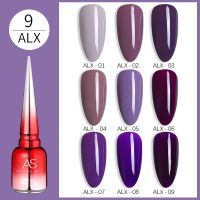 สีทาเล็บเจล ยาทาเล็บเจล ASฝาแหลม สีเจลทาเล็บ (ALX)