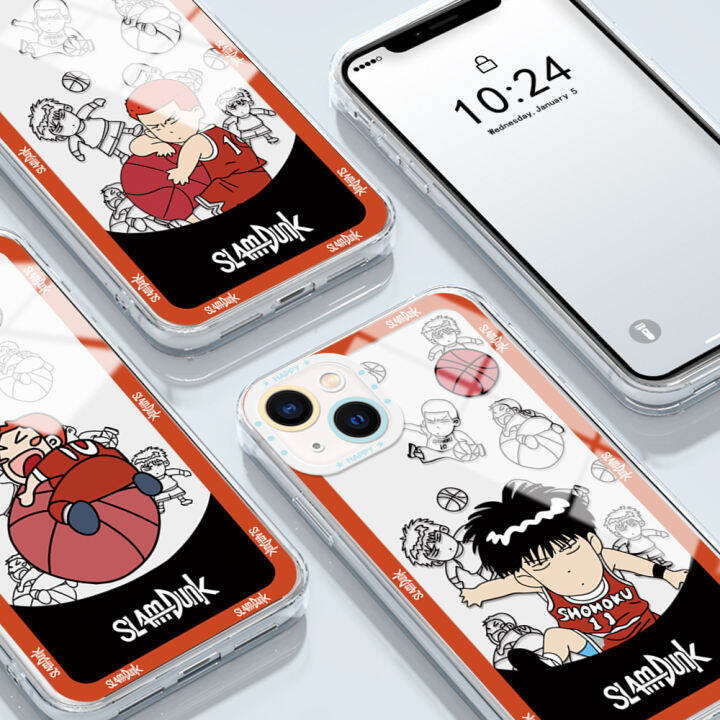 hontinga-เคสสำหรับ-iphone-15-pro-max-14-pro-max-13-pro-max-13-mini-iphone-12-pro-max-12-mini-11-pro-max-iphone-14-plus-เคสใสเคสอะนิเมะ-slam-dunk-sakuragi-hanamichi-ซิลิโคนนิ่มคลุมทั้งหมดเคสโทรศัพท์ยาง