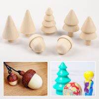 2pcs Christmas Natural Wooden Chip DIY Natural Unfinished Wooden Tree Decor Painted Toys For Children Custom Craft Accessories