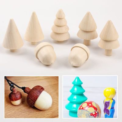 2pcs Christmas Natural Wooden Chip DIY Natural Unfinished Wooden Tree Decor Painted Toys For Children Custom Craft Accessories