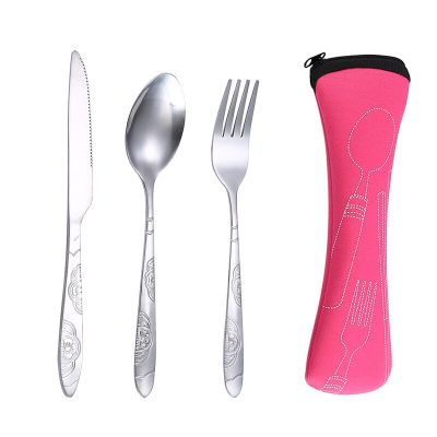 Portable Tableware Bag Washable With Zipper Travel Cutlery Kit Case Cutlery Pouch Chopsticks Spoon Bag Cloth Storage Bag Flatware Sets
