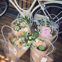 feibeinan66 T Shape Florist ตกแต่งกระถางใสถุงดอกไม้แบบพกพาถุงของขวัญพลาสติก