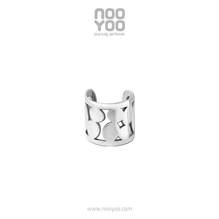 nooyoo-ต่างหูสำหรับผิวแพ้ง่าย-ear-cuff-dots-surgical-steel