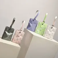 100%Original Issey miyake BAO BAO glowing metal Small mobile phone handbag