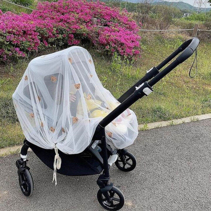 newborn-baby-stroller-mosquito-net-embroidered-mesh-anti-mosquito-breathable-summer-carriage-trolley-sun-shade-cover-accessories