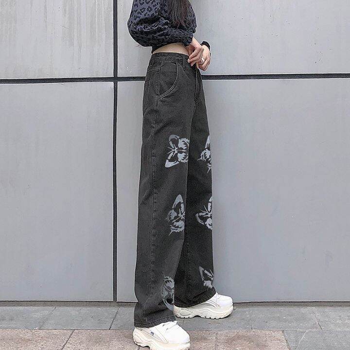 cc-womens-waisted-jeans-print-straight-wide-leg-denim-pants-baggy-loose-trousers-streetwear