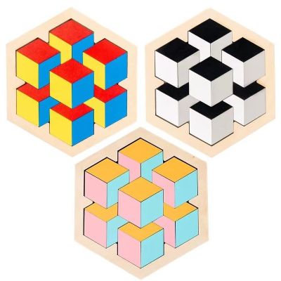 【CC】 Blocks Teasers Tangram Stereo Jigsaw Intelligence Russian Game Stem Educational toy