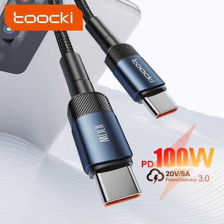 Toocki 100W USB C To Type C Cable PD3.0 Fast Charging Charger Cable
