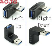 Usb 90องศา3.0ตัวผู้กับตัวเมียอะแดปเตอร์ที่ทำมุมซ้ายและขวา Usb 3.0 Am/ตัวเชื่อมต่อaf สำหรับแล็ปท็อป/คอมพิวเตอร์ส่วนบุคคลสีดำ