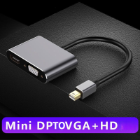 Mini DisplayPort เป็นอะแดปเตอร์ VGA ที่รองรับ HDMI Thunderbolt 2 Converter 4K 1080P Mini DP Cable สำหรับ Apple Air Pro Surface