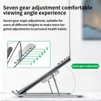 RYRA Laptop Stand Holder With Cooling Fan Portable Foldable Aluminum Alloy Cooler Notebook Holder With RGB Light Laptop cket