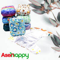 Asenappy New Design Big Pocket with Wide Elastic Waterproof and Reusable Cloth Diaper