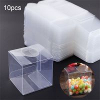 1/10/50Pcs Transparent Plastic Boxes Cookie Wedding Favors Festive Supplies