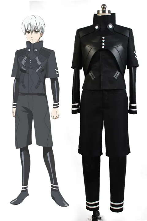 Tokyo Ghoul Ken Kaneki Cosplay Costume Overall Fight Outfit Suit ...