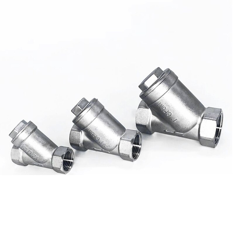 Y Type Strainer Filter 304 Stainless Steel Triple Clamp Flange Filter 32mm 1in 1.6Mpa Strainer Filter