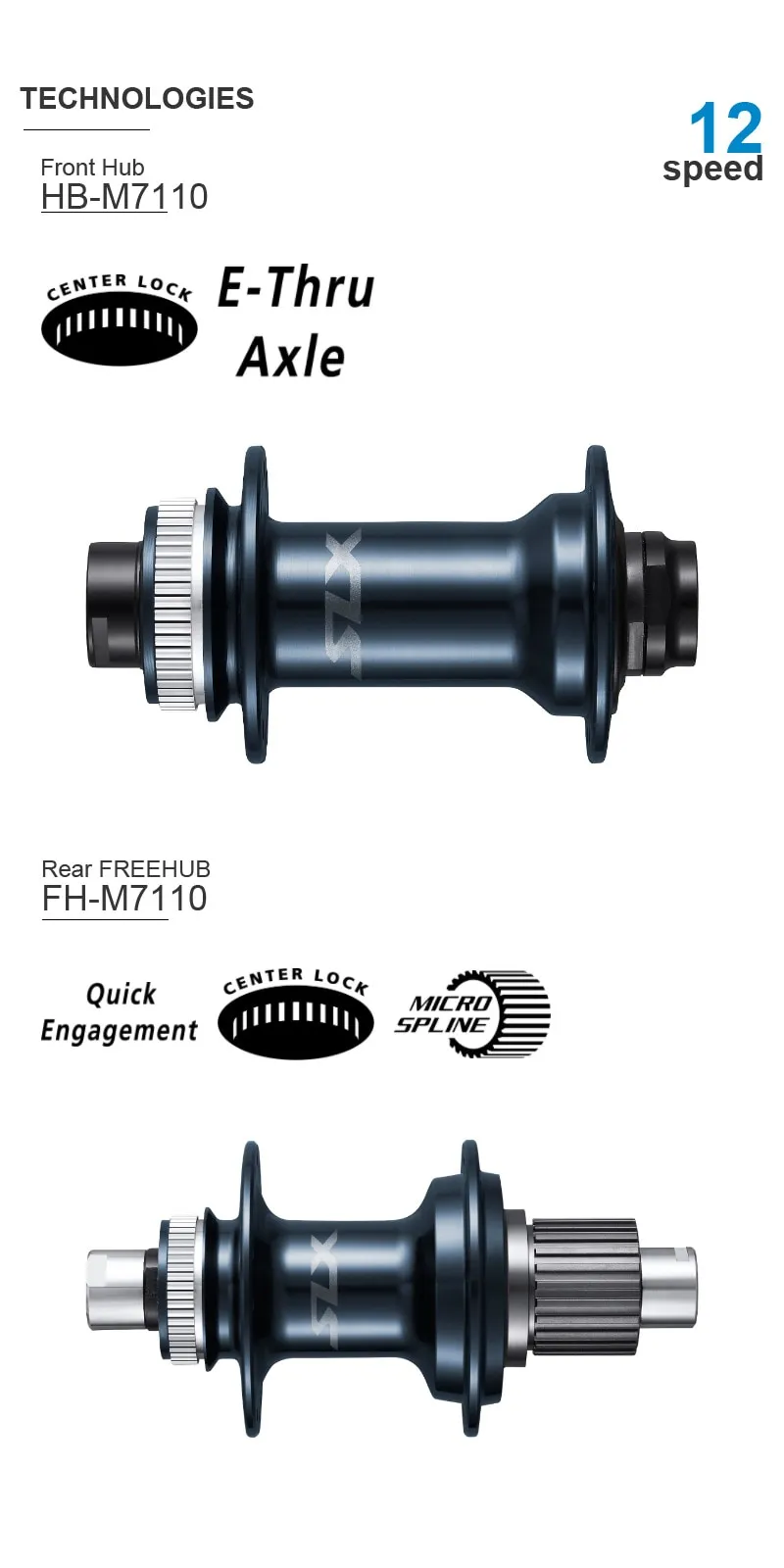 自転車パーツ シマノ(SHIMANO) フリーハブ FH-M7110-B 36H 12S 12mmE