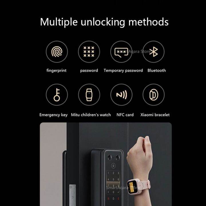 xiaomi-ประตูล็อคอัจฉริยะ-m20โปรแมวตาภาพลายนิ้วมือบลูทูธ-nfc-ปลดล็อคสำหรับ-mihome-mihome-push-pull-lock-ด้วยกล้อง