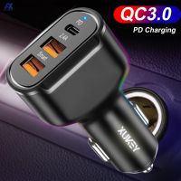 New prodects coming Dual USB Car Charge 30W Quick 3.0 Fast Charging PD Type c Charger For iPhone 11 Xiaomi Huawei Mobile Phone Charger Adapter