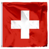 Switzerland Flag 120X120cm (4x4FT) 120g 100D Polyester Double Stitched High Quality Banner Free Shipping