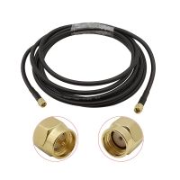 1Pcs Low-loss Cable SMA Male to RP SMA Male Plug Straight RF Connector RG58 Coaxial Cable WIFI Antenna Extension Pigtail Wire Electrical Connectors