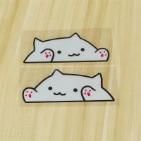 DXYMOO 1 Pair Cute Cat Car Stickers Waterproof Motocross Auto Truck Window Body Decal Reflective Bumper Stickers  Decals Magnets