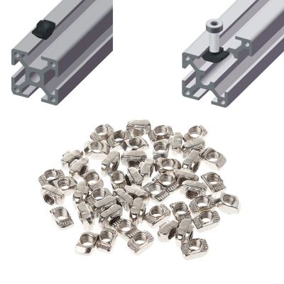 50Pcs/Set Printer M5 T Hammer Nut Fastener Connector For 2020 Profile Nails Screws Fasteners