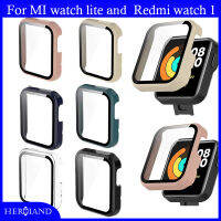 เคสป้องกันโทรศัพท์ Xiaomi MI Watch Lite,เคสป้องกันหน้าจอ + กระจกนิรภัยสำหรับ Redmi Watch 1กรอบ