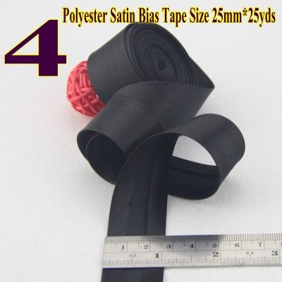 Free shipping -Polyester Satin Bias Binding Tape,bias binding size:25mm,1" *25yds,fold tape for DIY sewing garment accessories