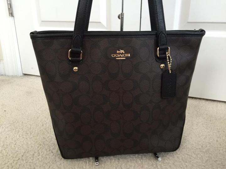 Authentic Coach Zip Top Tote in Signature Black F58294 Lazada PH