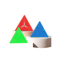 FanXin พีระมิดปริศนา Cube สามเหลี่ยมกังหันลมก้อนเมจิกการศึกษาปริศนาของเล่นก้อนเมจิกสำหรับเด็กเด็ก