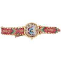 Women Girl Hand Braided Bracelet Butterfly Quartz Watch (Color 3)