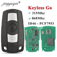 Jingyuqin 315/868Mhz Keyless-Go Remote Smart Key For BMW 3/5 Series CAS3 X5 X6 Z4 E70 Car ID46 Pcf7953 Comfort Ess Hands Free