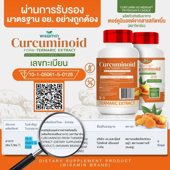 ผลิตภัณฑ์เสริมอาหาร-curcuminoid-เคอร์คูมินอยด์-สารสกัดจากขมิ้น-ปริมาณ-500-mg-แคปซูล-ขนาด-1-กระปุก-30-แคปซูล