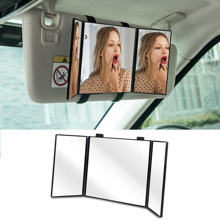 car-3-sections-folding-vanity-mirror-adjustable-car-sunshade-mirror-car-interior-decorative-mirror