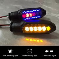 2023 2 Pcs Motorcycle Flowing Water Blinker Turn Signals Lamp Yellow LED Rear Light Flowing Water Blinker Flashing Light