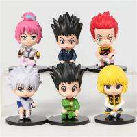 ERSIZE 6ชิ้น/ล็อต Lushilufelu Killua zoldyck ของเล่นตุ๊กตา ตุ๊กตาโมเดล รูปการกระทำ ฮันเตอร์ x ฮันเตอร์ รูปอะนิเมะ Gon freecss