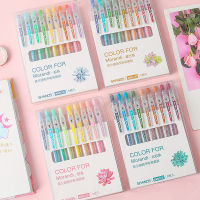 18 pcs Candy Color Highlighter Set 0.5mm Kawaii Color Pens Journal Scrapbook Button Gel Pen Stationery-Yuerek