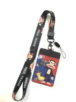 PAUL สายคล้องคอ สายคล้องบัตร ที่ใส่บัตร ซองใส่บัตร ที่ใส่บัตร พร้อมสายคล้องคอ ลาย paul frank งานดี สำหรับ บัตร 6x8 cm (body 7x11cm) สายกว้าง20MM   BY  PMY  SHOP