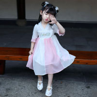 chinese dress hanfu girls china clothing qipao kids oriental costume cheongsam dress summer short sleeve chines clothes