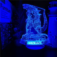 Anime Godzilla 3D Night Light Gojira LED Lamp Bandai Light Home Decoration Lampara Home Decor Creative Lighting King Of Monsters