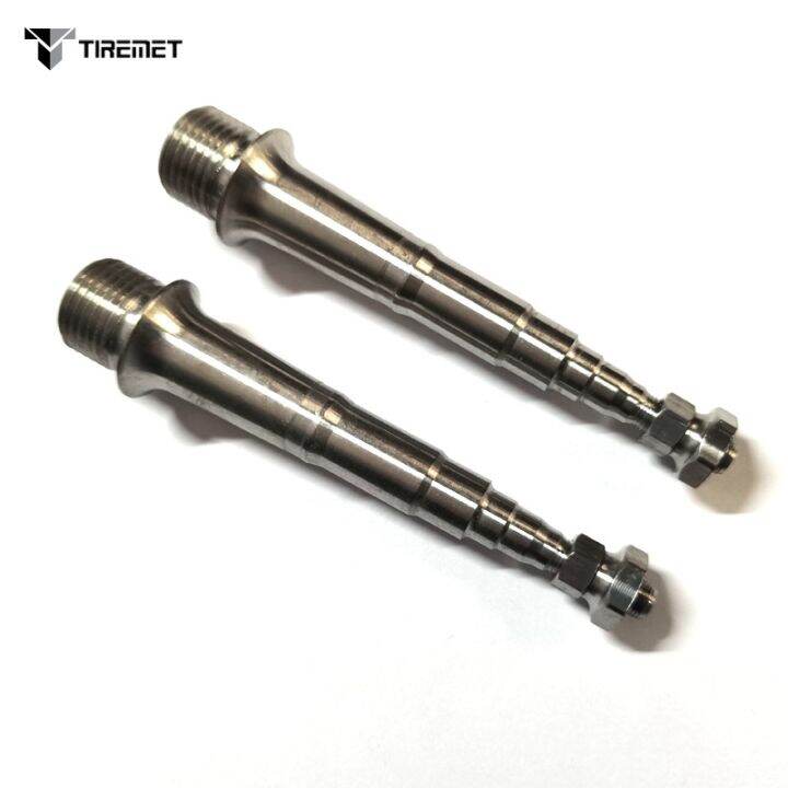 Tiremet 1Pair Bicycle Titanium Pedal Spindle With Nut Fit Shimano Axle