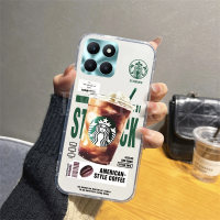 เคสโทรศัพท์มีลายเค้กกาแฟน่ารักสำหรับ Honor X6a 2023เคสนิ่มโปร่งใส X6A / X5Plus / 90 5G / 90 Lite/ 70 Lite / 70 5G Bumper ฝาหลัง HONOR X5 Plus